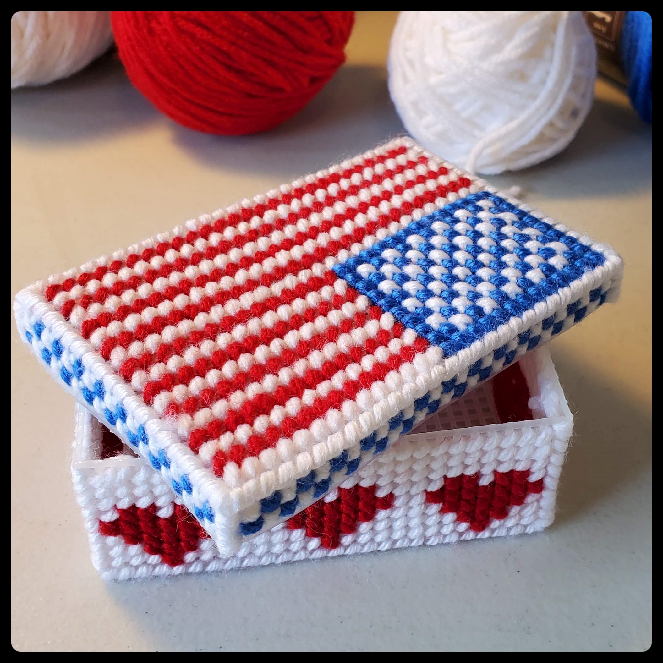 Plastic Canvas – All American Box Project