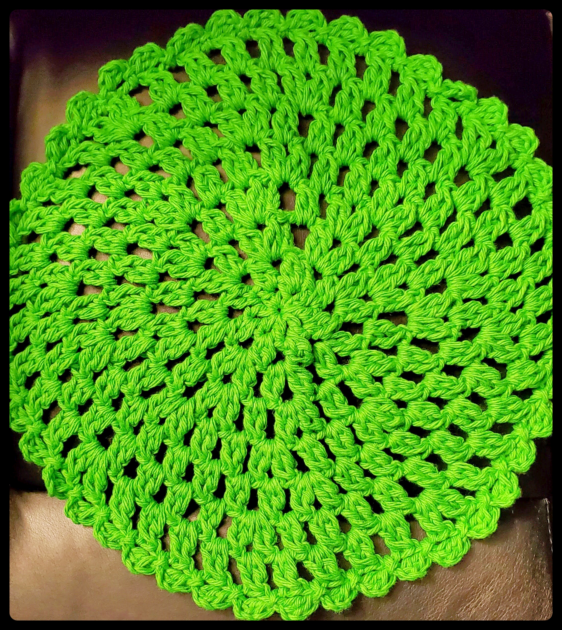 Crochet: Round Dishcloth/Doily (St. Paddy’s Day)